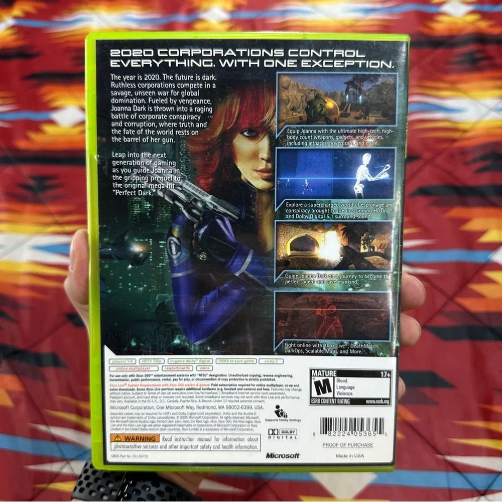 Perfect Dark Zero (Microsoft Xbox 360, 2005) Complete CIB TESTED & WORKING!